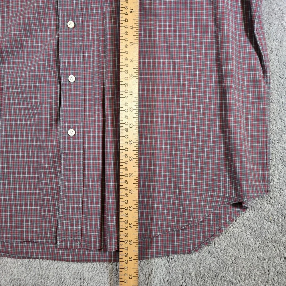 Polo Ralph Lauren Mens Bartlett XL Dark Red Plaid Long Sleeve Pony Logo